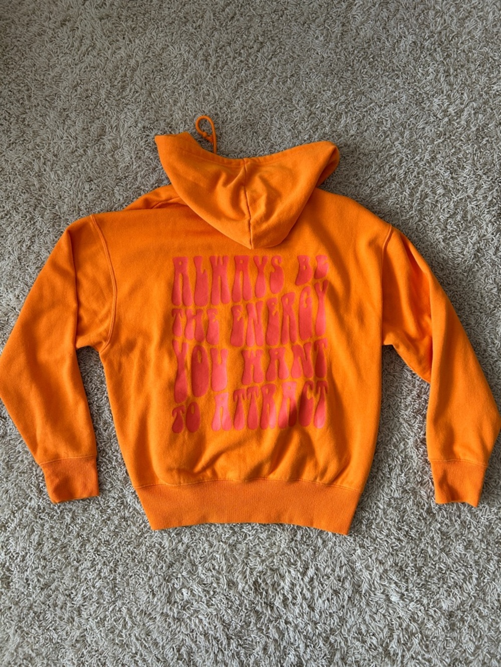 Pacsun Orange Back Graphic Zip up Hoodie Size XS